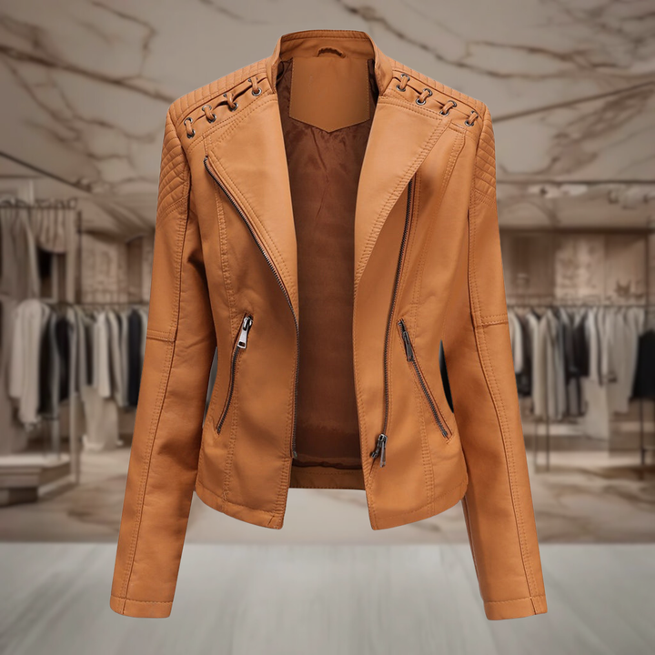 Women's Faux Leather Moto Jacket | Sydnee