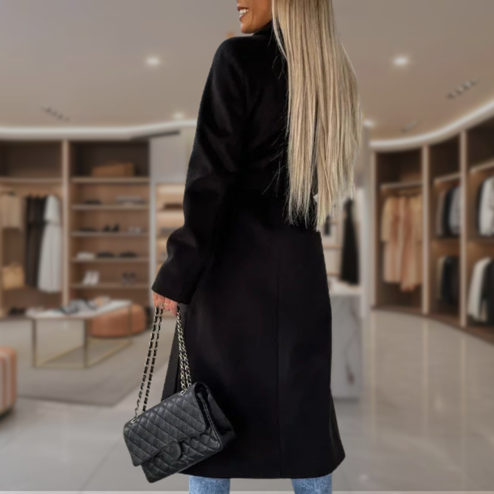 Women’s Double Breasted Wool Overcoat | Giana