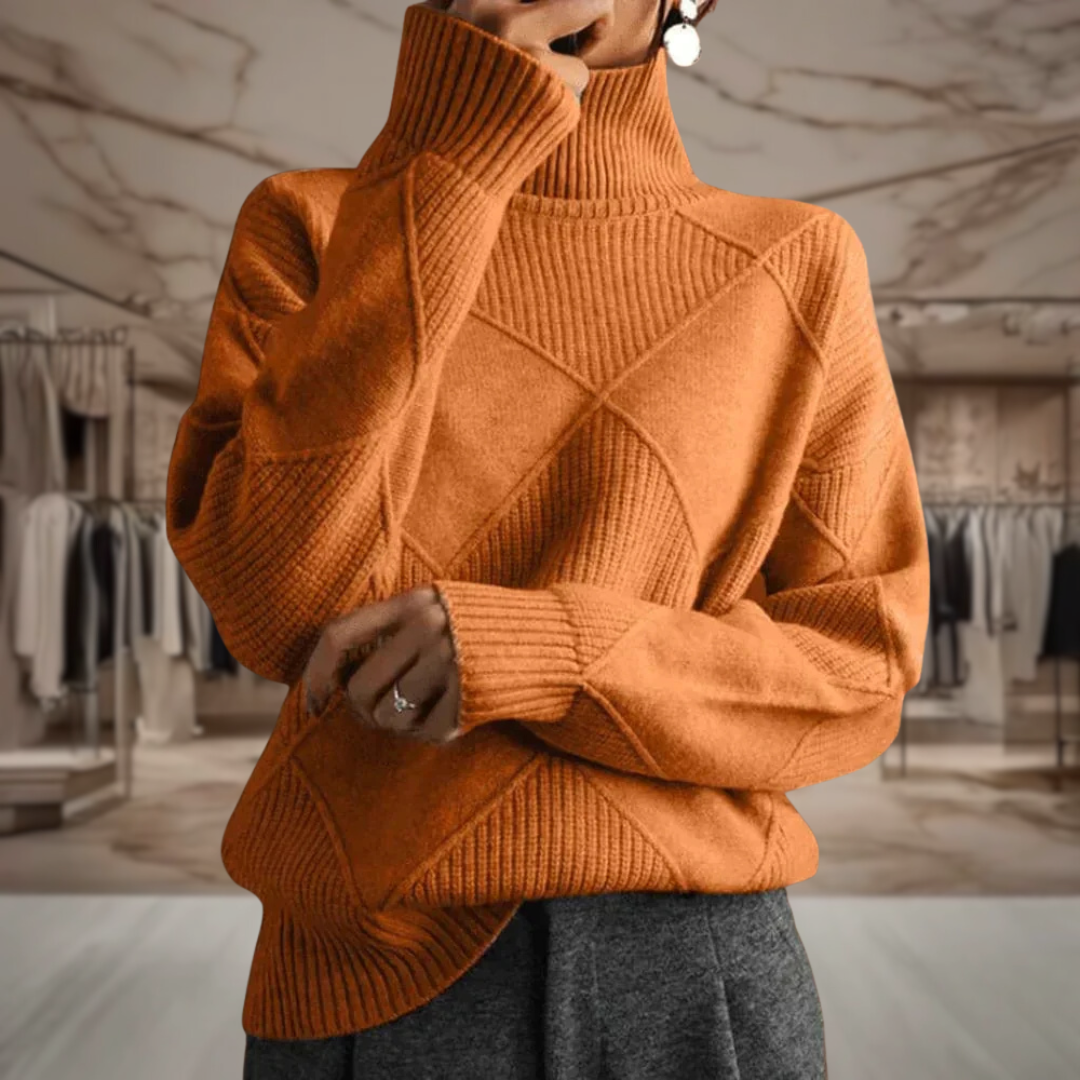 Women’s Cable Knit Turtleneck Sweater | Nylah