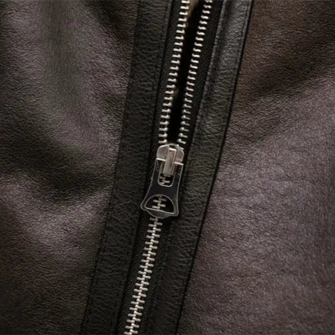 Women's Oversized Shearling Moto Jacket | Elsie