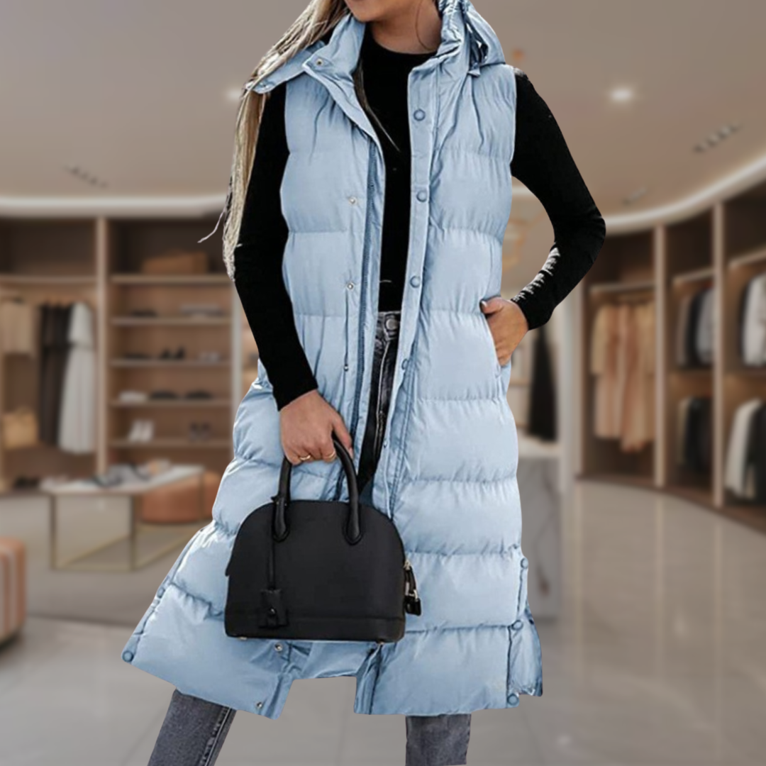 Women’s Snap Front Quilted Vest | Elsa