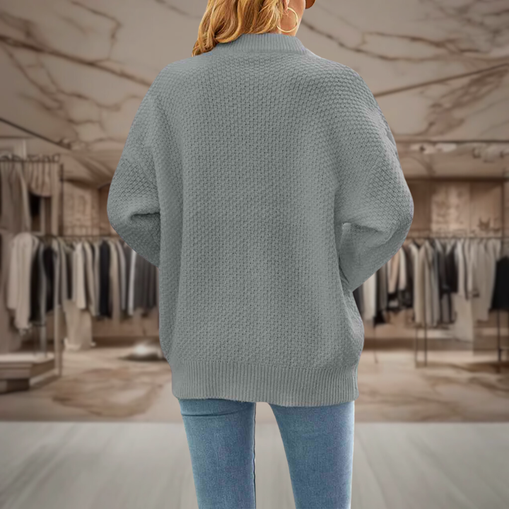 Women's Cable Knit Crewneck Sweater | Diya