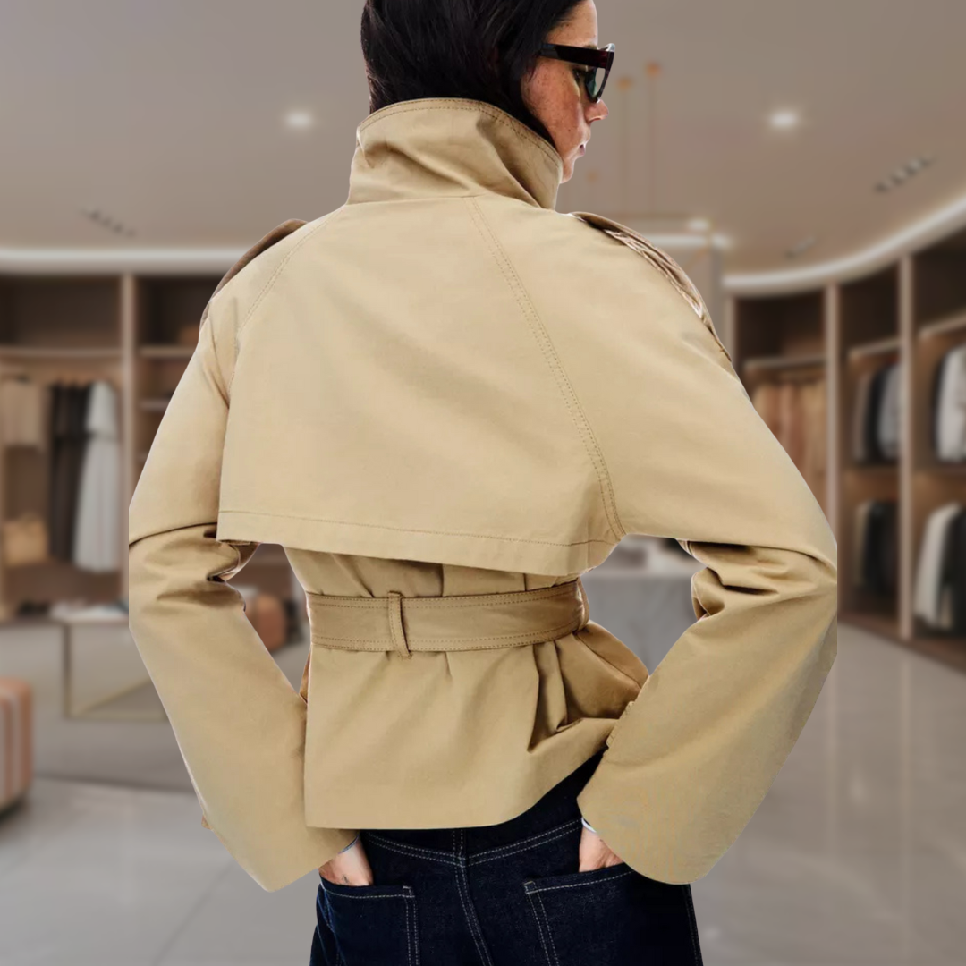 Women’s Double Breasted Trench Coat Jacket | Ciara