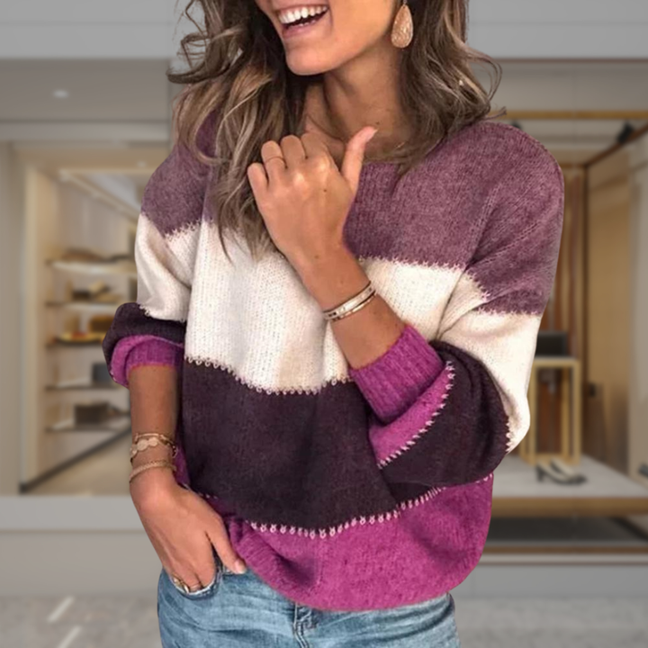 Women’s Striped Relaxed Sweater | Jolie