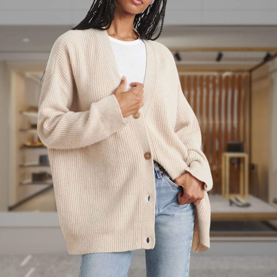 Women's Oversized Chunky Knit Cardigan Sweater | Ansley