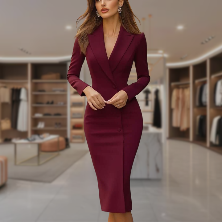 Women’s Tailored Blazer Midi Dress | Layla