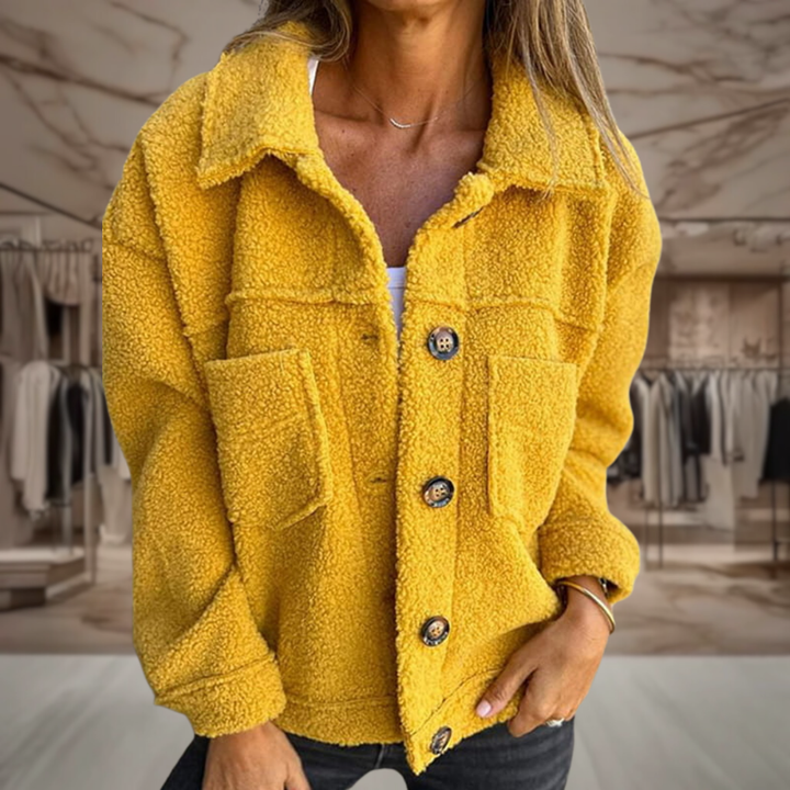 Women’s Button Front Teddy Jacket | Tara