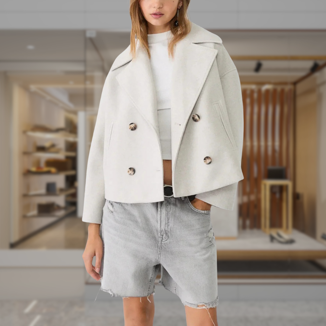 Women’s Double Breasted Wool Short Coat | Greta