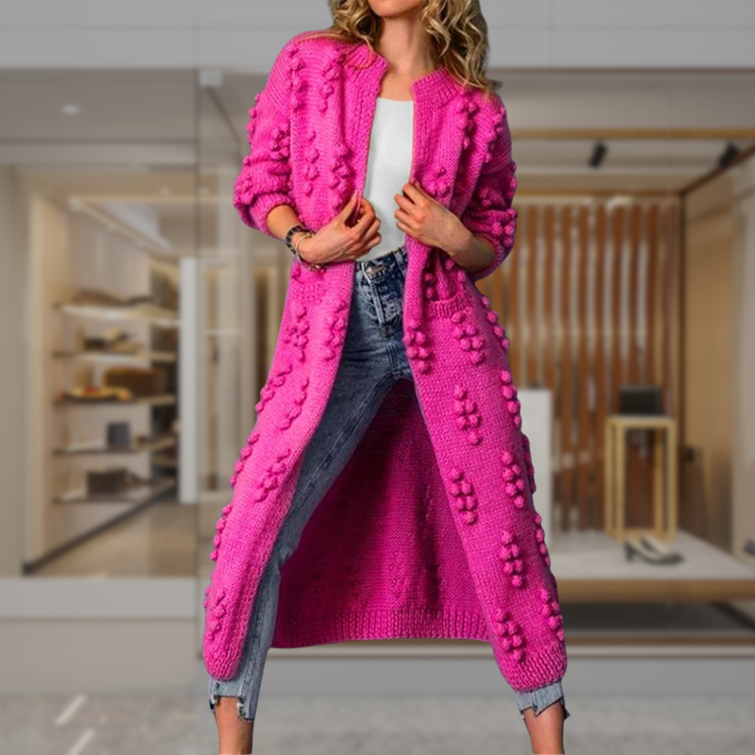 Women's Longline Cable Knit Sweater | Halle