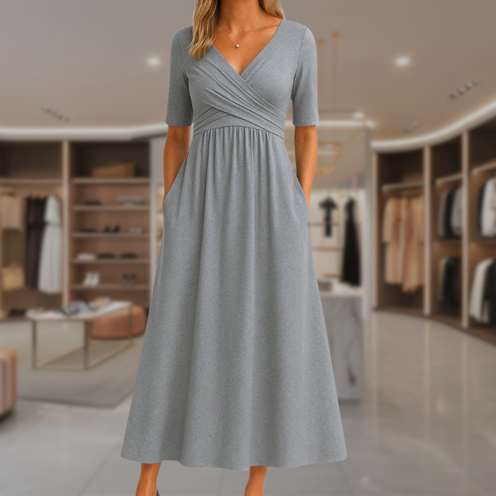 Women’s A Line Wrap Midi Dress | Laci