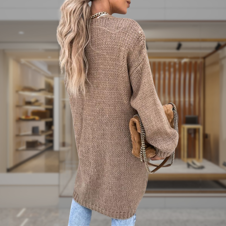 Women’s Chunky Knit Longline Cardigan | Kylee