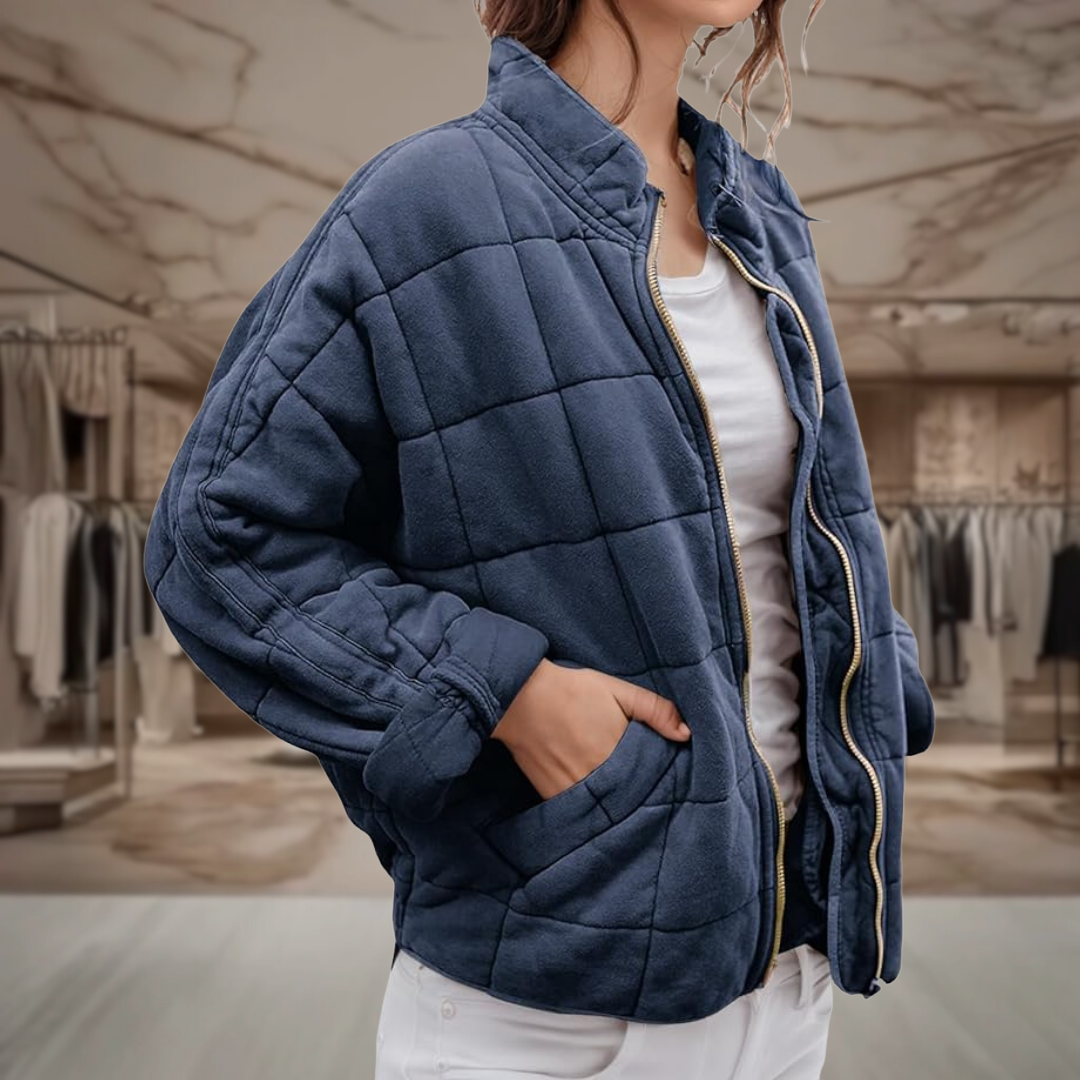 Women’s Quilted Zip Front Jacket | Talia