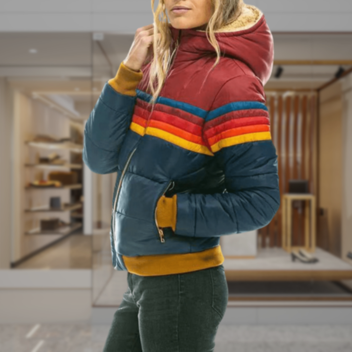 Women’s Retro Puffer Bomber Jacket | Olivia