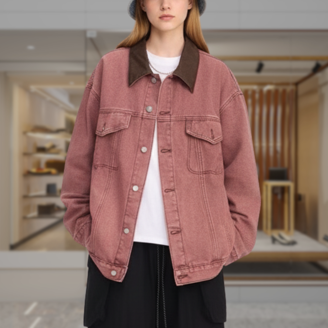 Women’s Button Front Denim Jacket | Lyla