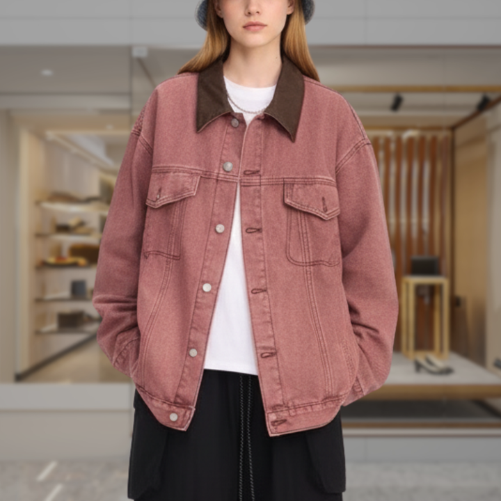 Women’s Button Front Denim Jacket | Lyla