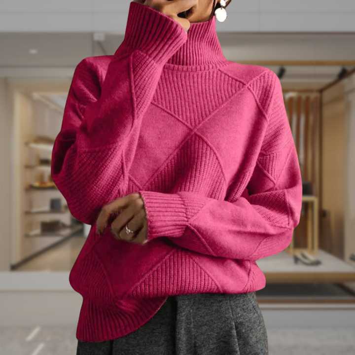 Women’s Cable Knit Turtleneck Sweater | Nylah
