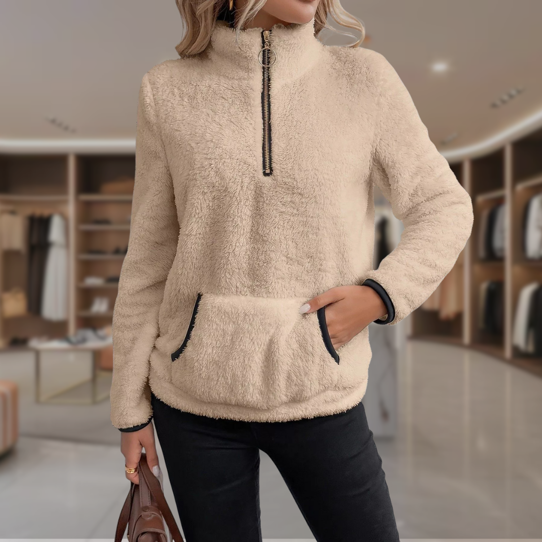 Women’s Quarter Zip Pullover Sweater | Sasha
