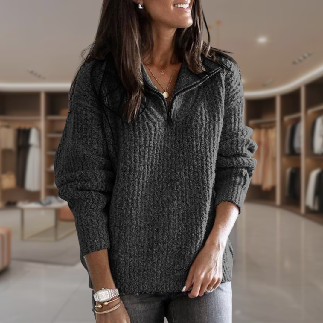 Women’s Oversized Quarter Zip Sweater | Kailyn