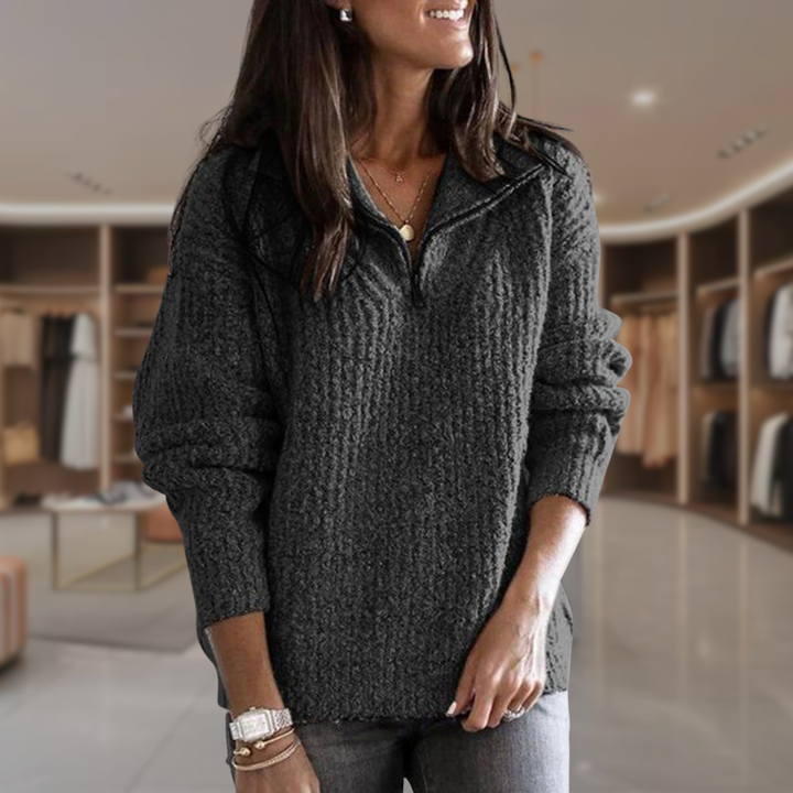 Women’s Oversized Quarter Zip Sweater | Kailyn