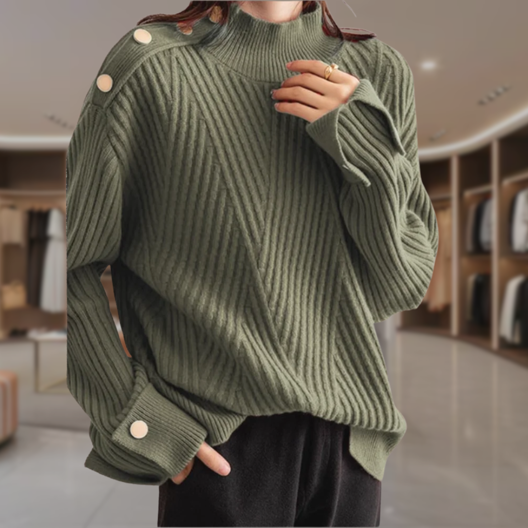 Women’s Mock Neck Pullover Sweater | Wendy