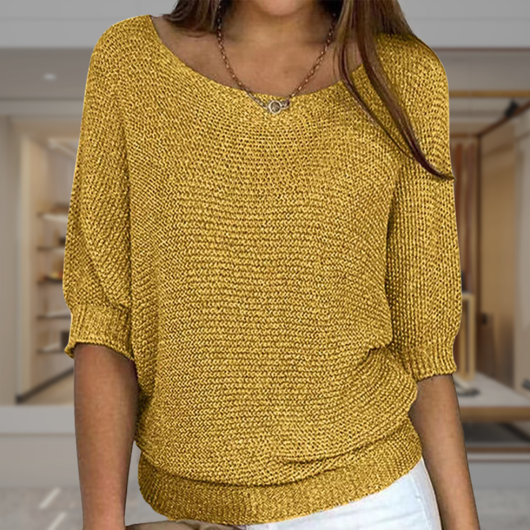 Women’s Short Sleeve Pullover Sweater | Amara