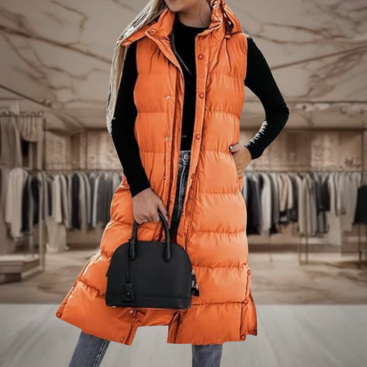 Women’s Snap Front Quilted Vest | Elsa