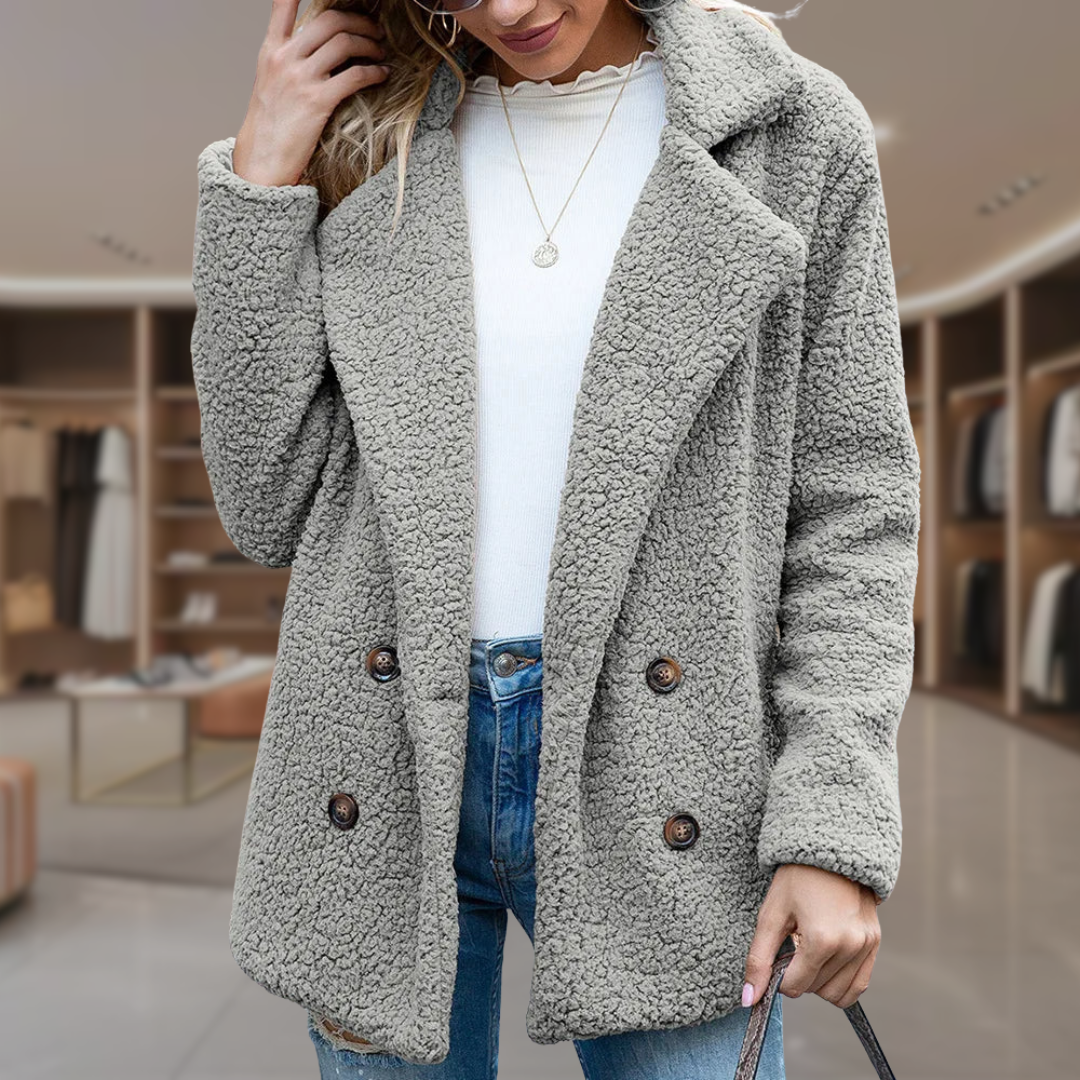 Women’s Sherpa Double Breasted Jacket | Kyla