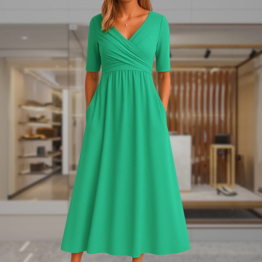 Women’s A Line Wrap Midi Dress | Laci