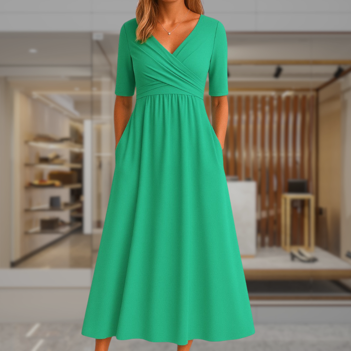 Women’s A Line Wrap Midi Dress | Laci