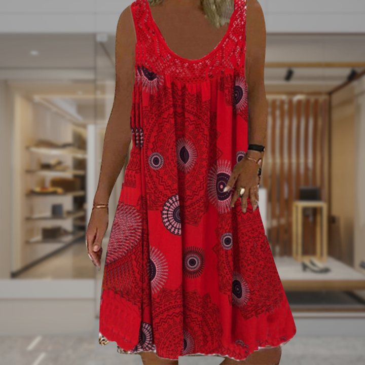 Women's Boho Casual Midi Dress | Maggie