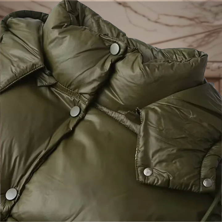 Women’s Cropped Puffer Jacket Insulated Winter Coat | Elle