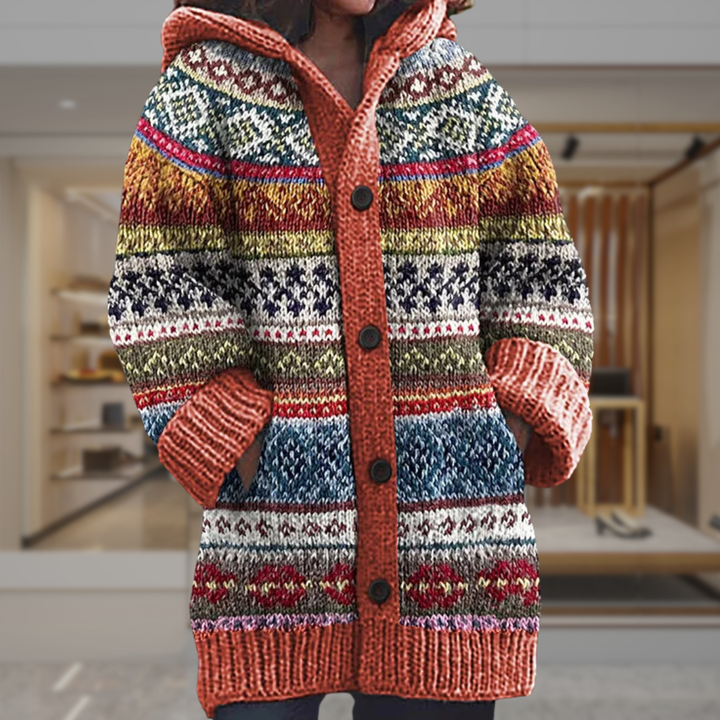 Women's Fair Isle Sweater Hoodie | Marie