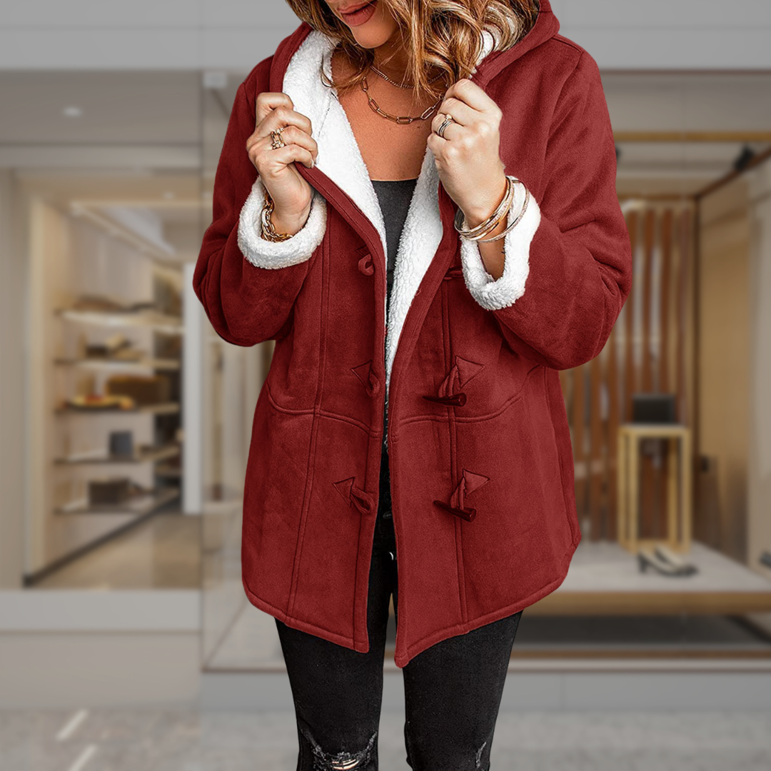 Women’s Hooded Duffle Overcoat | Josie