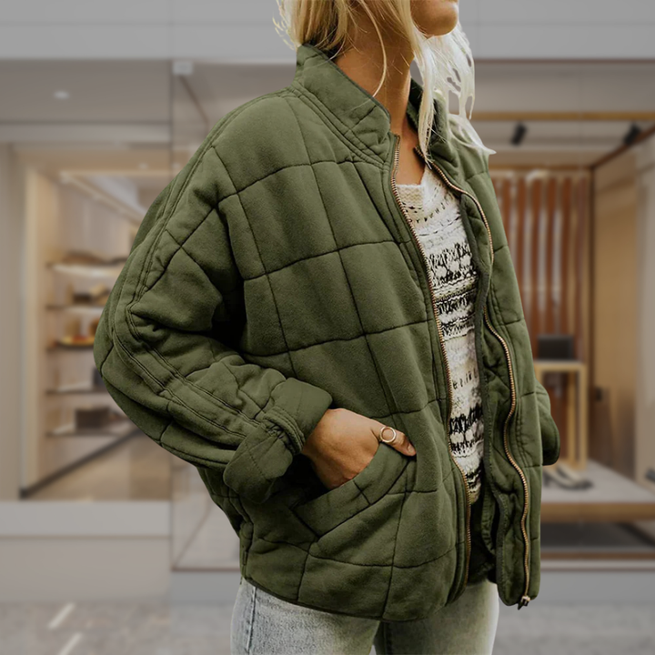 Women’s Quilted Zip Front Jacket | Talia