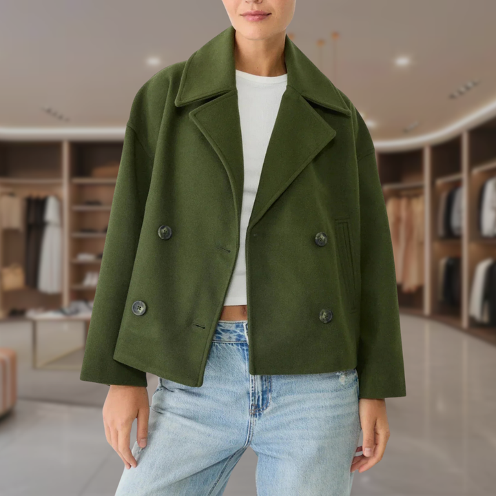 Women’s Double Breasted Wool Short Coat | Greta