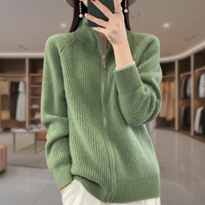 Women’s Zip Front Textured Jacket | Dalia