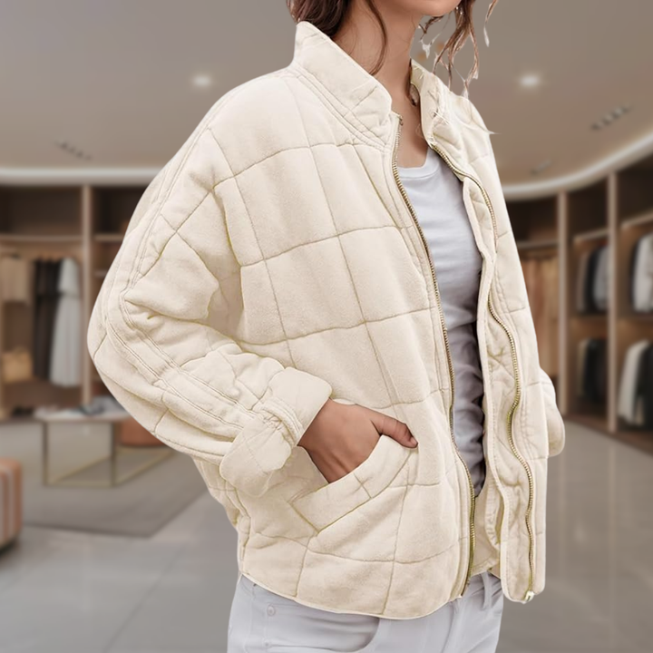 Women’s Quilted Zip Front Jacket | Talia