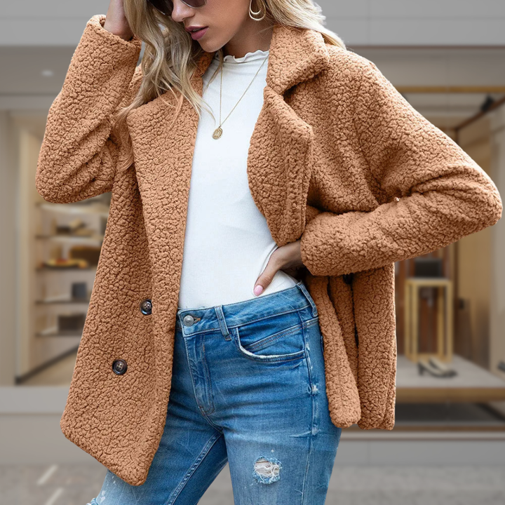 Women’s Sherpa Double Breasted Jacket | Kyla