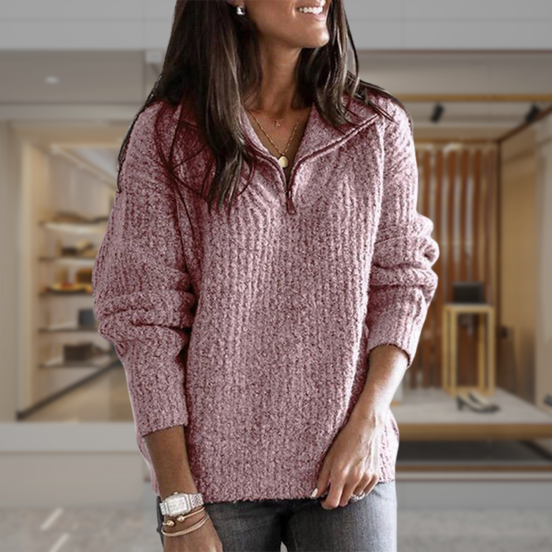 Women’s Oversized Quarter Zip Sweater | Kailyn