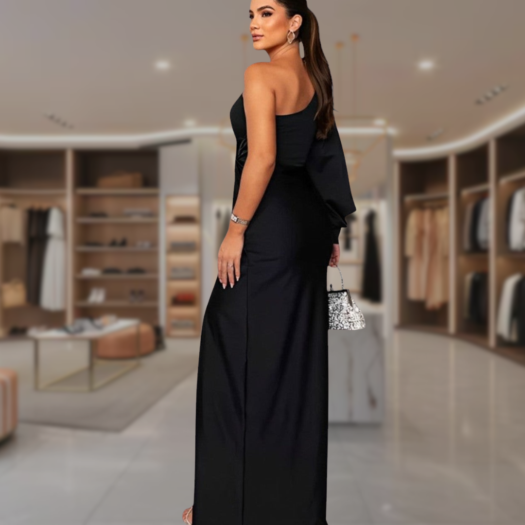 Women’s One Shoulder Satin Maxi Dress | Bridget