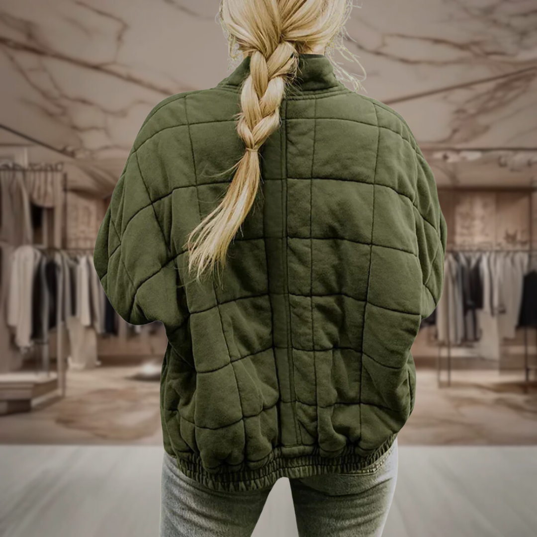 Women’s Quilted Zip Front Jacket | Talia