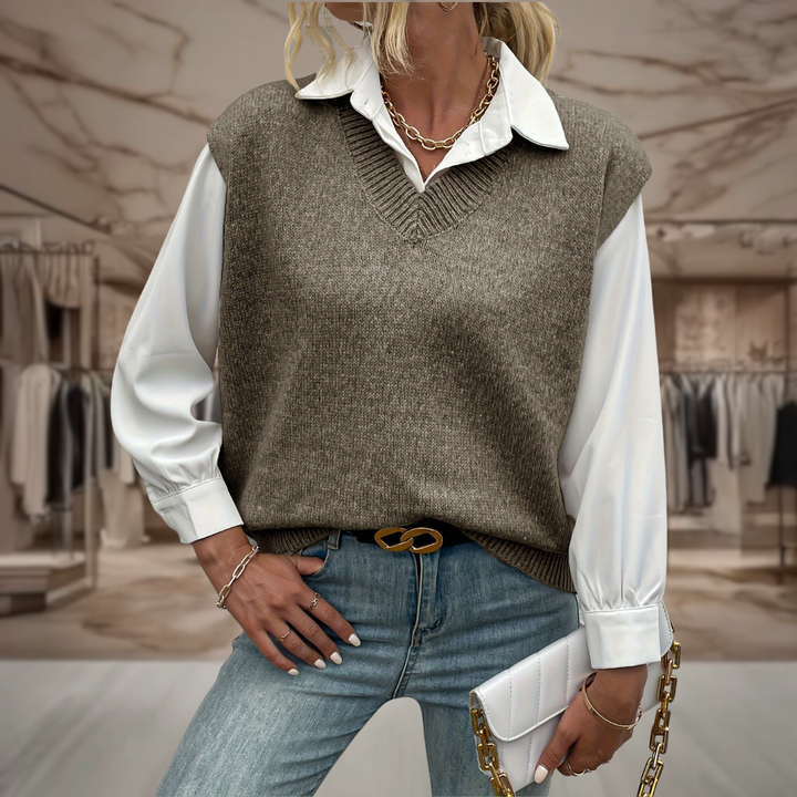 Women’s Classic Knit Sweater Vest | Thalia